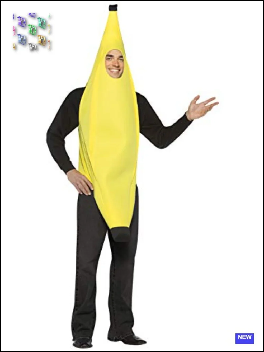 Adult Pull Over Banana Tunic Costume One Size